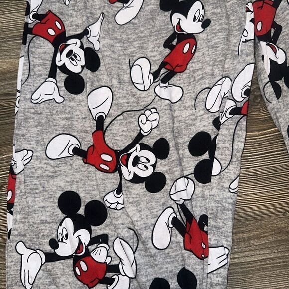 Mens Disney Mickey Mouse Winter Sleep Pants Gray Small. NWT. G - Picture 2 of 6